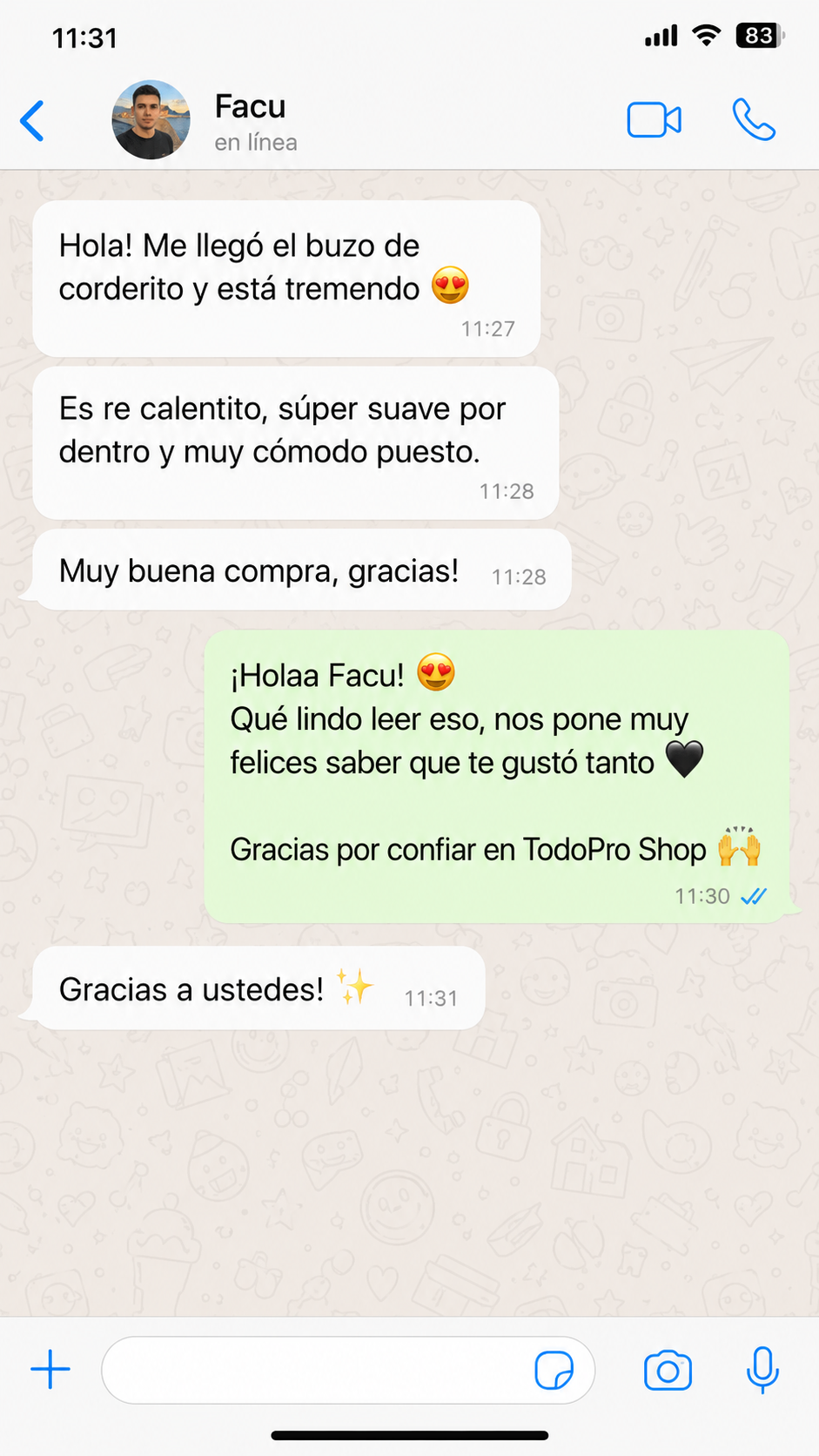 Review real de WhatsApp
